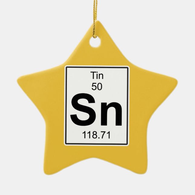 Sn - Zinn Keramik Ornament (Vorne)