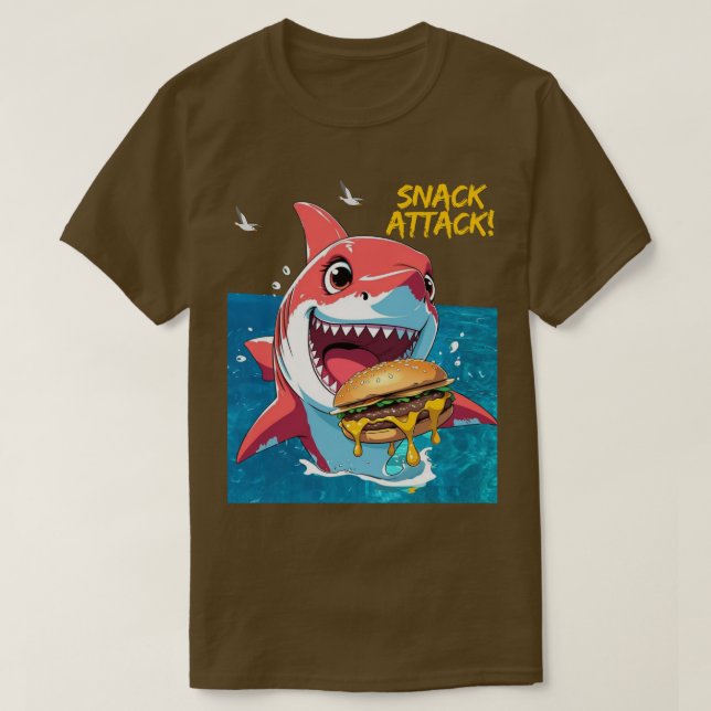 Snack Attack Hai T-Shirt (Design vorne)