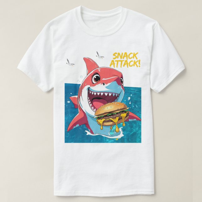 Snack Attack Hai T-Shirt (Design vorne)