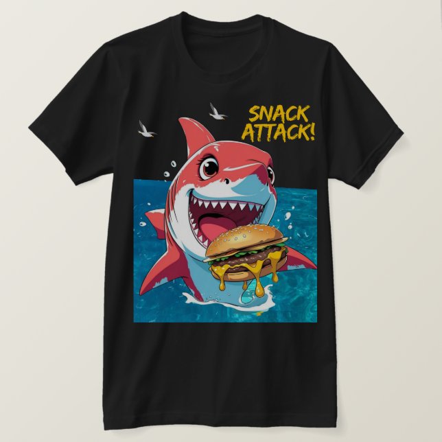 Snack Attack Hai T-Shirt (Design vorne)