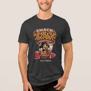Snack-Attack Hungrig-Modus Personalisiertes Lustig Tri-Blend Shirt
