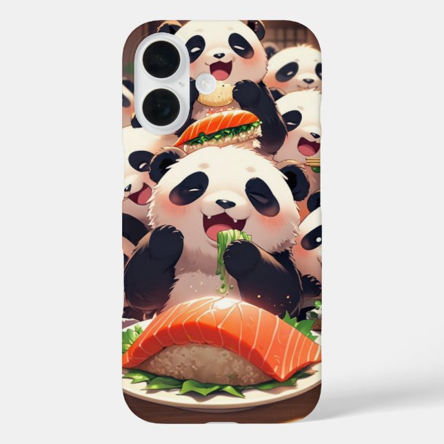 Snack Attack Panda Case-Mate iPhone Hülle (Rückseite)