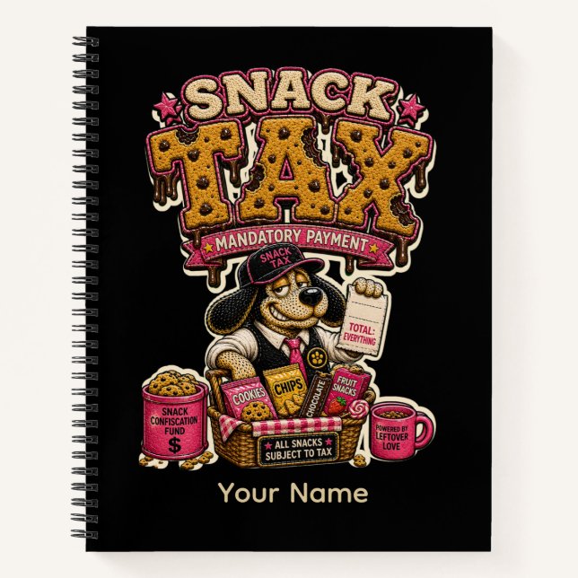 Snack-Attack Pflichtzahlung Personalisiert Notizbuch (Vorderseite)
