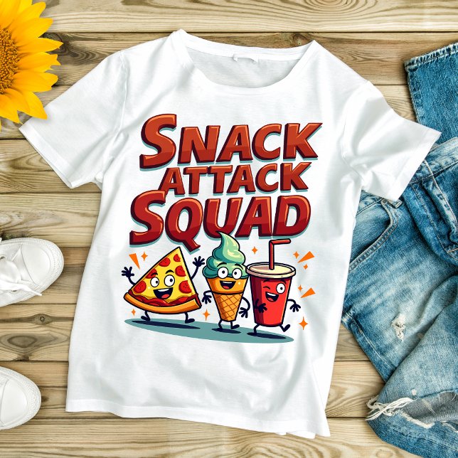 Snack Attack Squad - Fun Snack Themed T-Shirt (Von Creator hochgeladen)