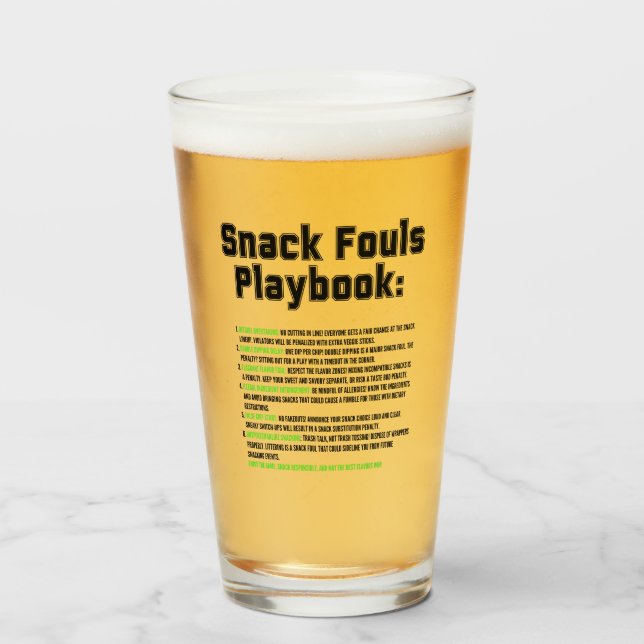 Snack Fouls Playbook Glas (Vorne (Gefüllt))