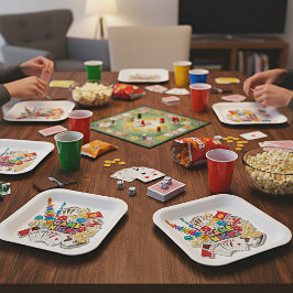 Snack für den Spielabend Pappteller