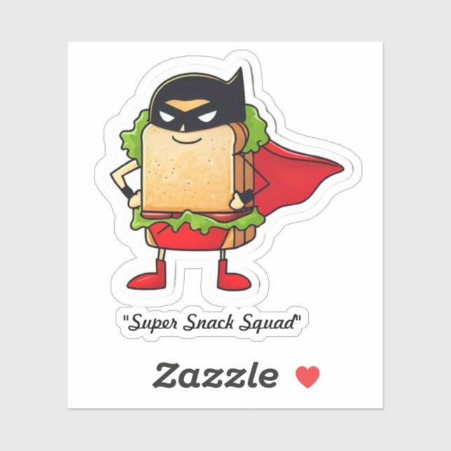 "Snack Hero Design" Aufkleber (Blatt)