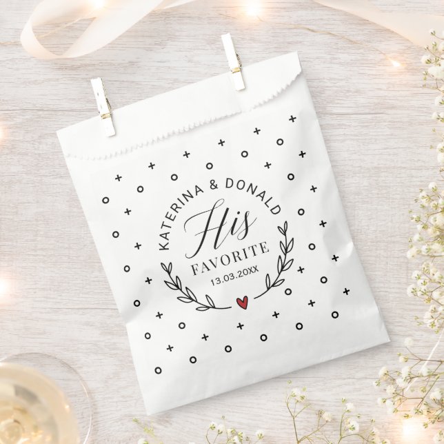 Snack Mitternacht Elegante Wedding Favor Bag Geschenktütchen (Ausgeschnitten)