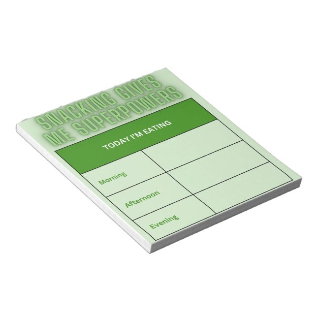 Snack Note Pad (Meal Prep) Notizblock (angewinkelt)