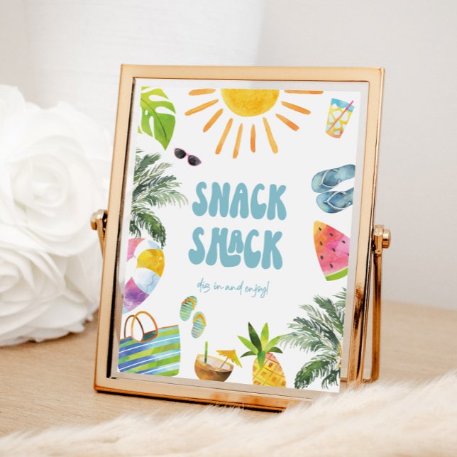 Snack Pool Party Station Anmeldung Poster (Von Creator hochgeladen)