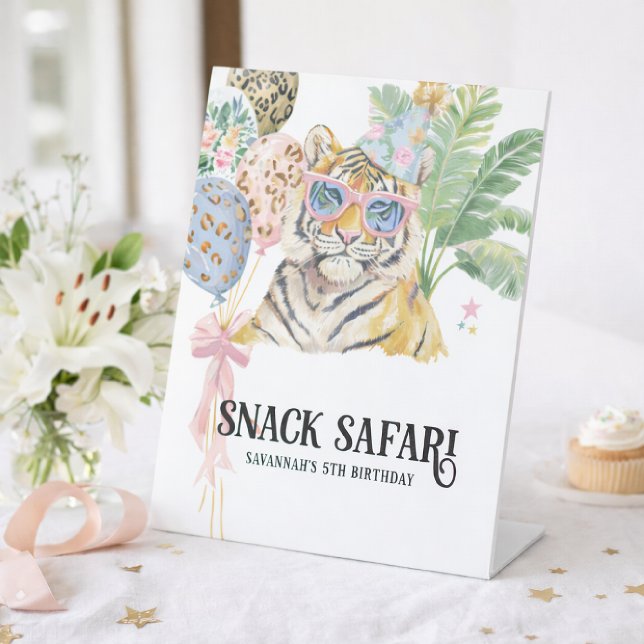 Snack Safari Jungle Birthday Party Sockelschild (Von Creator hochgeladen)