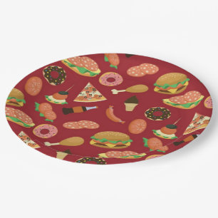 Snack Time Red Picnic Pappteller