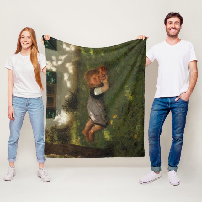 Snack Time (süßes junges Mädchen, das auf dem Gras Fleecedecke (Beispiel)