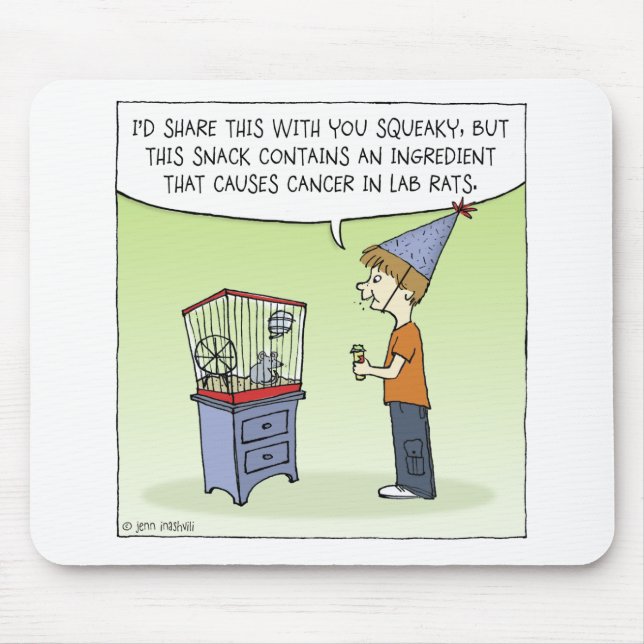 Snackender Kind Cartoon Mousepad (Vorne)