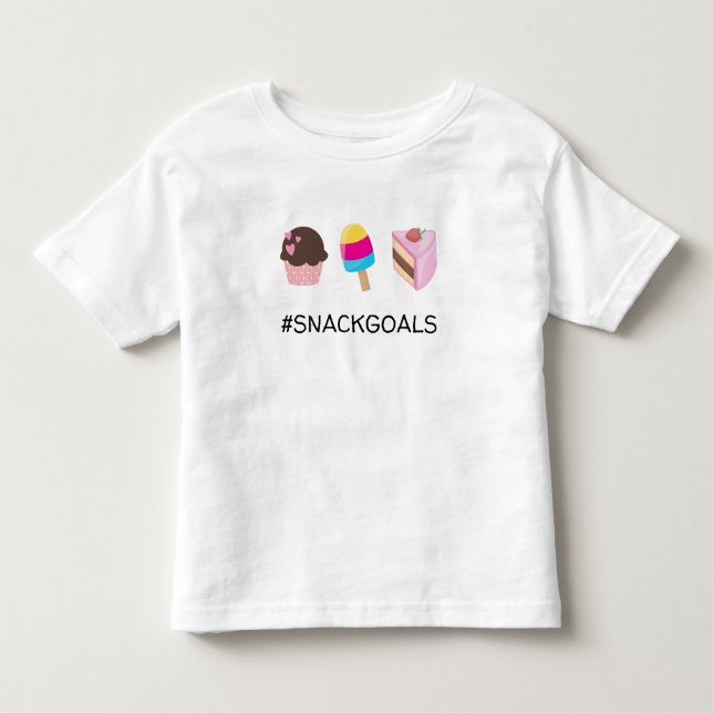 #SNACKGOALS Cupcake Popsice Cake Slice Kleinkind T-shirt (Vorderseite)