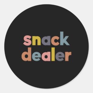 Snackhändler für die Mama und Runder Aufkleber