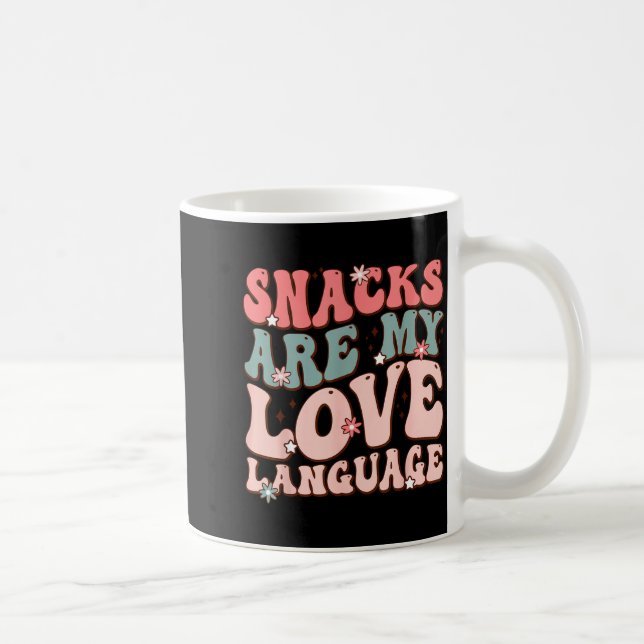 Snacks Are My Love Language Valentine Day Kids Boy Kaffeetasse (Rechts)
