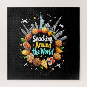 Snacks aus aller Welt Fast Food Reise Reisender Puzzle