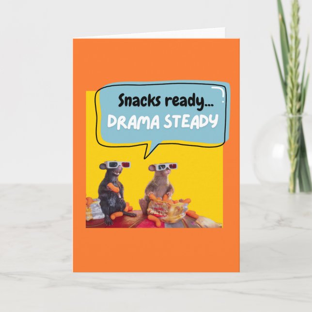 Snacks fertig, Drama Stetig Karte (Vorderseite)