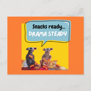 Snacks fertig, Drama Stetig Postkarte