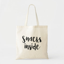 Snacks im Inneren - Humorer Snack Lover Tragetasche