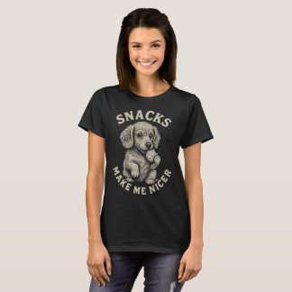 Snacks machen mich netter Labrador-Welpe Lustiger  T-Shirt