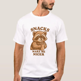 Snacks machen mich netter Lustiger Waschbär T-Shirt