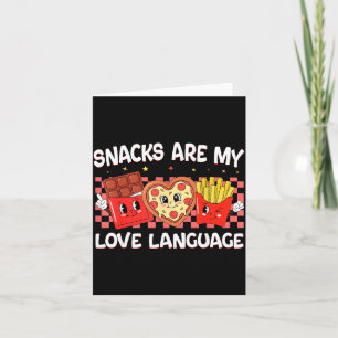Snacks sind Liebessprache lustiger Valentinstag Ju Karte
