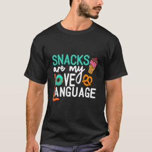 Snacks sind meine Liebe Language Retro Vintages Sp T-Shirt