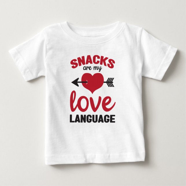 Snacks sind meine Liebe, Snacks Liebhaber Baby T-shirt (Vorderseite)