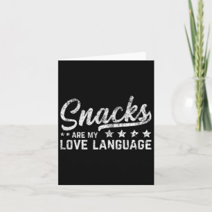 Snacks sind meine Liebe Sprache Valentine Day Food Karte