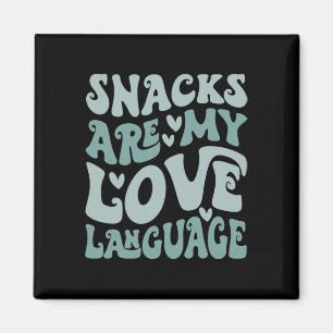 Snacks sind meine Liebe Sprache Valentine Day Kids Magnet