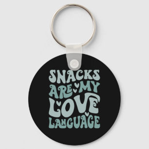 Snacks sind meine Liebe Sprache Valentine Day Kids Schlüsselanhänger
