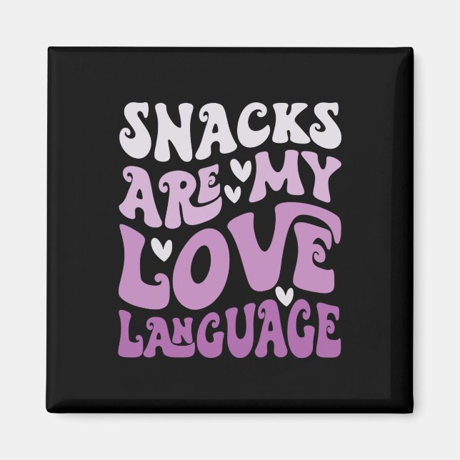 Snacks sind meine Liebessprache Valentinstag Kinde Magnet (Vorne)