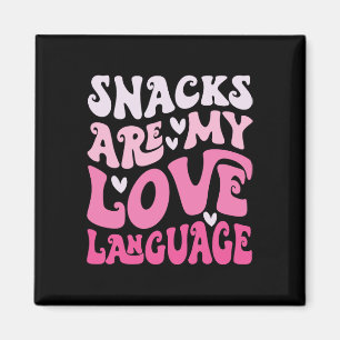 Snacks sind meine Liebessprache Valentinstag Kinde Magnet
