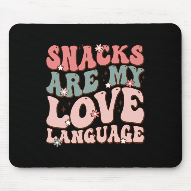 Snacks sind meine Liebessprache Valentinstag Kinde Mousepad (Vorne)