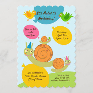 Snacks und Balloons Einladung zum Geburtstag