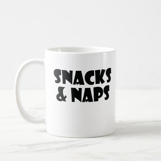 Snacks und Nickerchen Kaffeetasse (Links)
