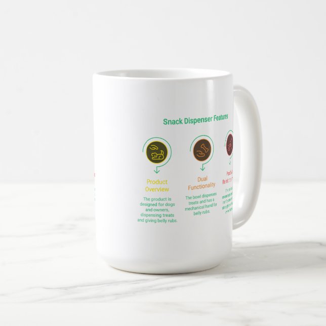 Snackspender & Bauchmassageexperte Lustiger Hundeb Kaffeetasse (VorderseiteRechts)