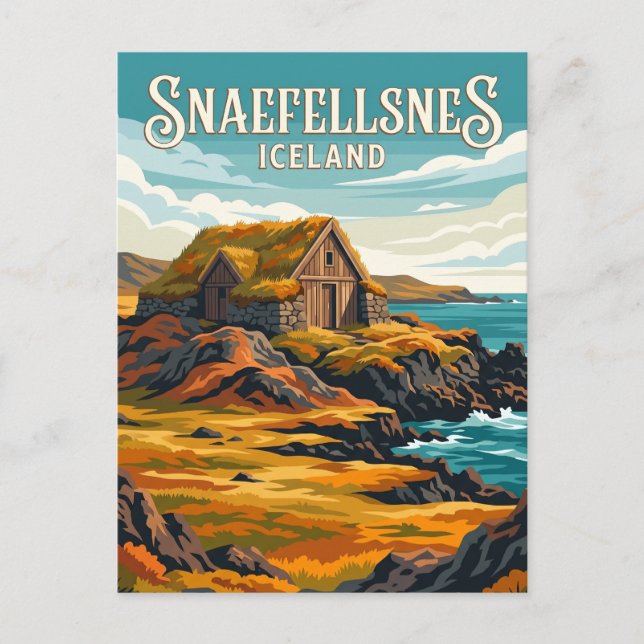 Snæfellsnes-Halbinsel Island Postkarte (Vorderseite)