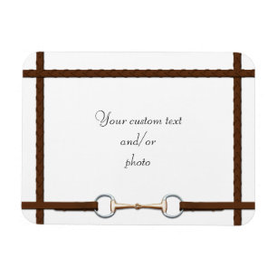 Snaffle-Bit & Laked Reins Custom Horse Foto Magnet
