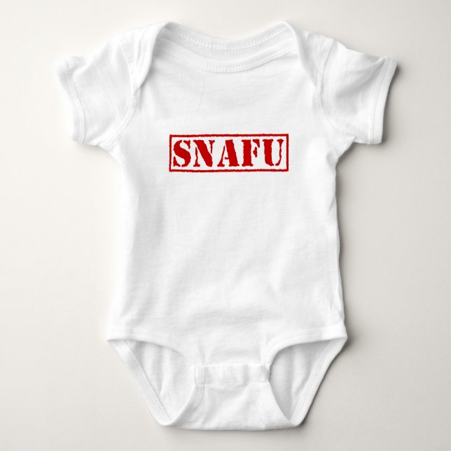 SNAFU BABY STRAMPLER (Vorderseite)