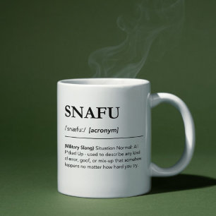SNAFU-Definitions-Tasse Lustiges Akronym Bürohumor Kaffeetasse