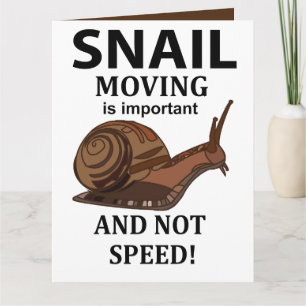 Snail Animal Quote Typografie Karte