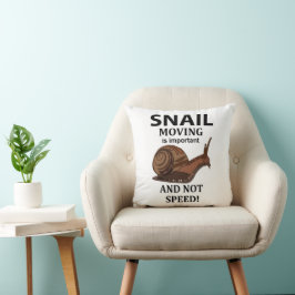 Snail Animal Quote Typografie Kissen