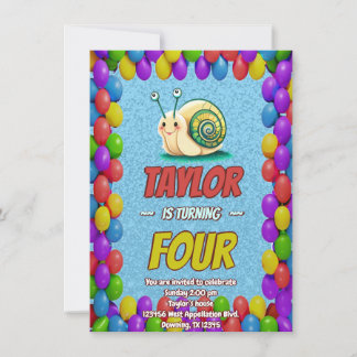 Snail Einzigartiger Personalisierter Geburtstag Ei Einladung