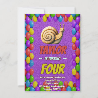 Snail Einzigartiger Personalisierter Geburtstag Ei Einladung