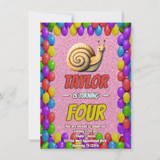 Snail Einzigartiger Personalisierter Geburtstag Ei Einladung