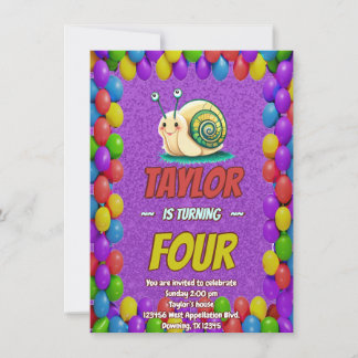 Snail Einzigartiger Personalisierter Geburtstag Ei Einladung