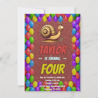 Snail Einzigartiger Personalisierter Geburtstag Ei Einladung